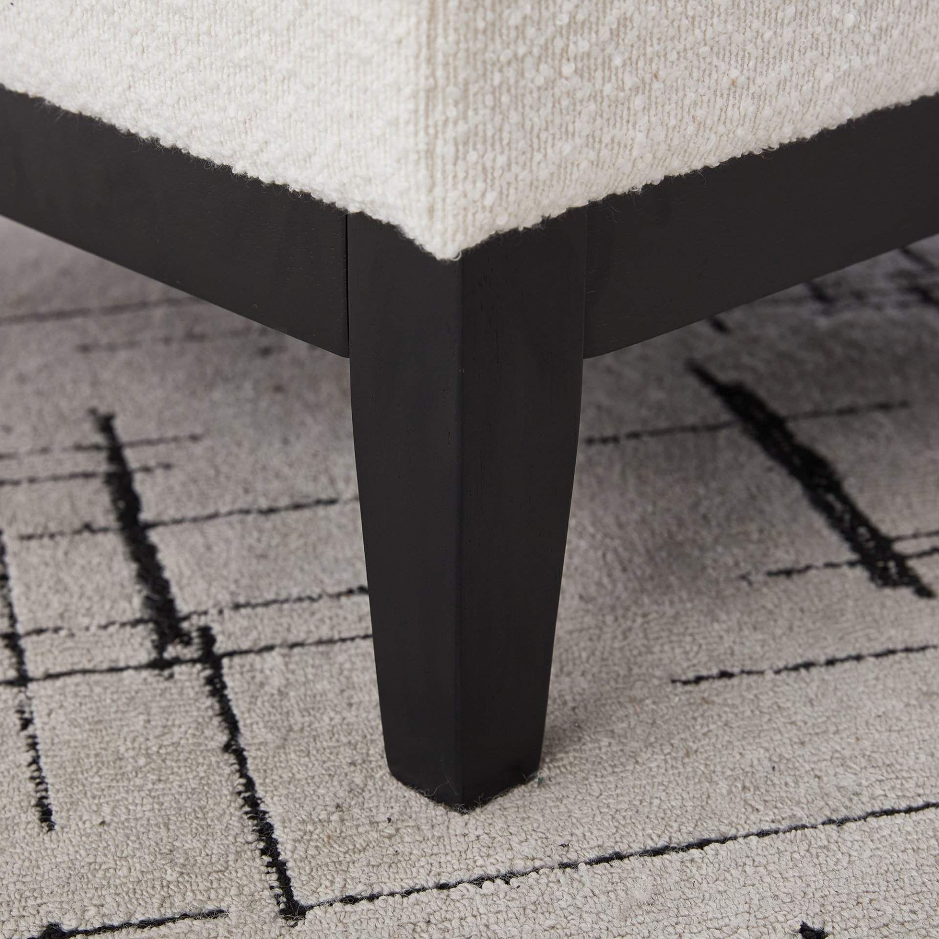 Upholstered Wood Base Storage Ottoman With Reversible Lid Coffee Table, Foot Stool Square Footrest With Rubberwood Legs For Living Room Bedroom Entryway And Office - Ivory - Image 9