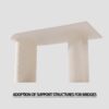 Modern Cream Style Dining Table With Round Wave Legs, 4 - 8 Person - Cream White - Image 8