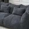 Comfortable Dual Beanbag Chair With High Resilience Foam Core For 2 People - Black - Image 4