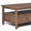 Warm Shaker - Coffee Table - Rustic Natural Aged Brown - Image 5