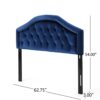 Kaarina - Contemporary Tufted Fabric Full / Queen Headboard - Navy Blue - Image 3