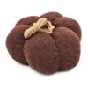 Pumpkin Ornament Decor For Holiday Harvest Festival Fall Festival & Thanksgiving (Set of 2) - Dark Brown - Image 5