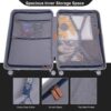 24" Luggage Lightweight Suitcase Tsa Lock USB Port Luggage Wheel Lock Artificial Leather Top Handle Spinner Wheels - Black - Image 9