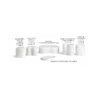 Elegant Marble Bathroom Accessories Set, Genuine Stone, 6 Piece Collection - White / Natural - Image 3
