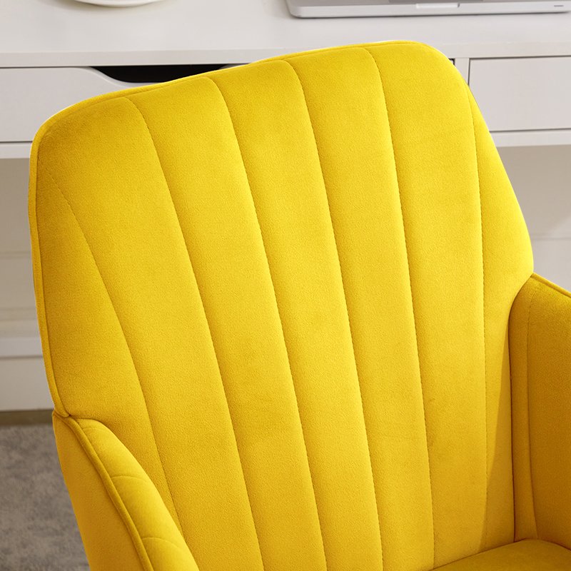 Swivel Office Chair - Bright Yellow / Gold - Image 8