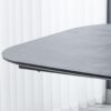 Modern Dining Table, MDF With Paper Finish, Metal Leg Powder Coating - Gray / Black - Image 3