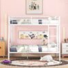 Full Long Over Queen Metal Bunk Bed - White - Image 10