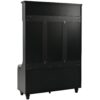 5 In 1 Entryway Bench With Shutter - Shaped Doors, Coat Rack, Cushion And 4 Sturdy Hooks, Wide Hall Tree With Storage Bench For Hallway, Entryway, Living Room - Black - Image 14