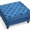 Charming Traditional Ottoman - Navy Blue - Image 4