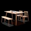 Dining Bench, Table Bench For Living Room - Natural Oak - Image 21