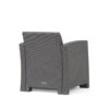 Outdoor Rattan Wicker Club Chair With Water Resistance - Gray - Image 4