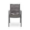 Outdoor Modern Aluminum Dining Chair With Rope Seat (Set of 2) - Gray / Dark Gray - Image 5