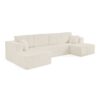 Modern Minimalist U - Shape Modular Sectional Sofa Sleeper - Beige - Image 10