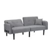 Folding Ottoman Sofa Bed With Stereo - Gray Fabric - Image 5