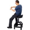 Pneumatic 360 Degree Swivel Stool, Mechanics Rolling Creeper Seat, Heavy Duty Mechanics Stool - Black - Image 4