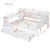 Full Size Daybed With 3 Drawers USB Ports And Desk - White - Image 20