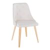 Marche - Contemporary Dining Chair (Set of 2) - White / Natural - Image 2