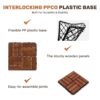 Acacia Wood Interlocking Deck Tiles Checker Pattern For Outdoor Flooring - Brown - Image 31