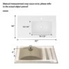 Rectangular Single Vanity Top With 1 Faucet Hole And Overflow, 32" X 18", Spacious Left Countertop For Storage - White - Image 3