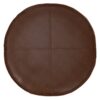 Brody - Round Pouf - Distressed Dark Brown - Image 4
