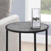 Accent Table, Side, Round Contemporary And Modern - Gray - Image 8