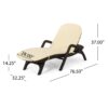 Mikael - Wicker Like Chaise Lounge With Cushion For Outdoor Relaxation - Dark Brown - Image 5