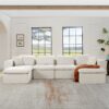 Modern Minimalist Cloud Sectional Couch With Comfy Chaise, U Shaped Modular Sofa - Beige - Image 2