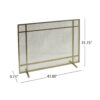 Modern Single Panel Iron Fireplace Screen Handcrafted Minimalistic Design - Gold - Image 3