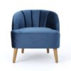Accent Chair, Club Armchair, Modern Reading Chair - Antique Navy Blue - Image 5