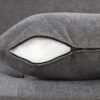 Oversized Sectional Sofa U-Shaped Sofa Couch Pull-Out Sofa Bed With Two Throw Pillows For Living Room - Gray - Image 20