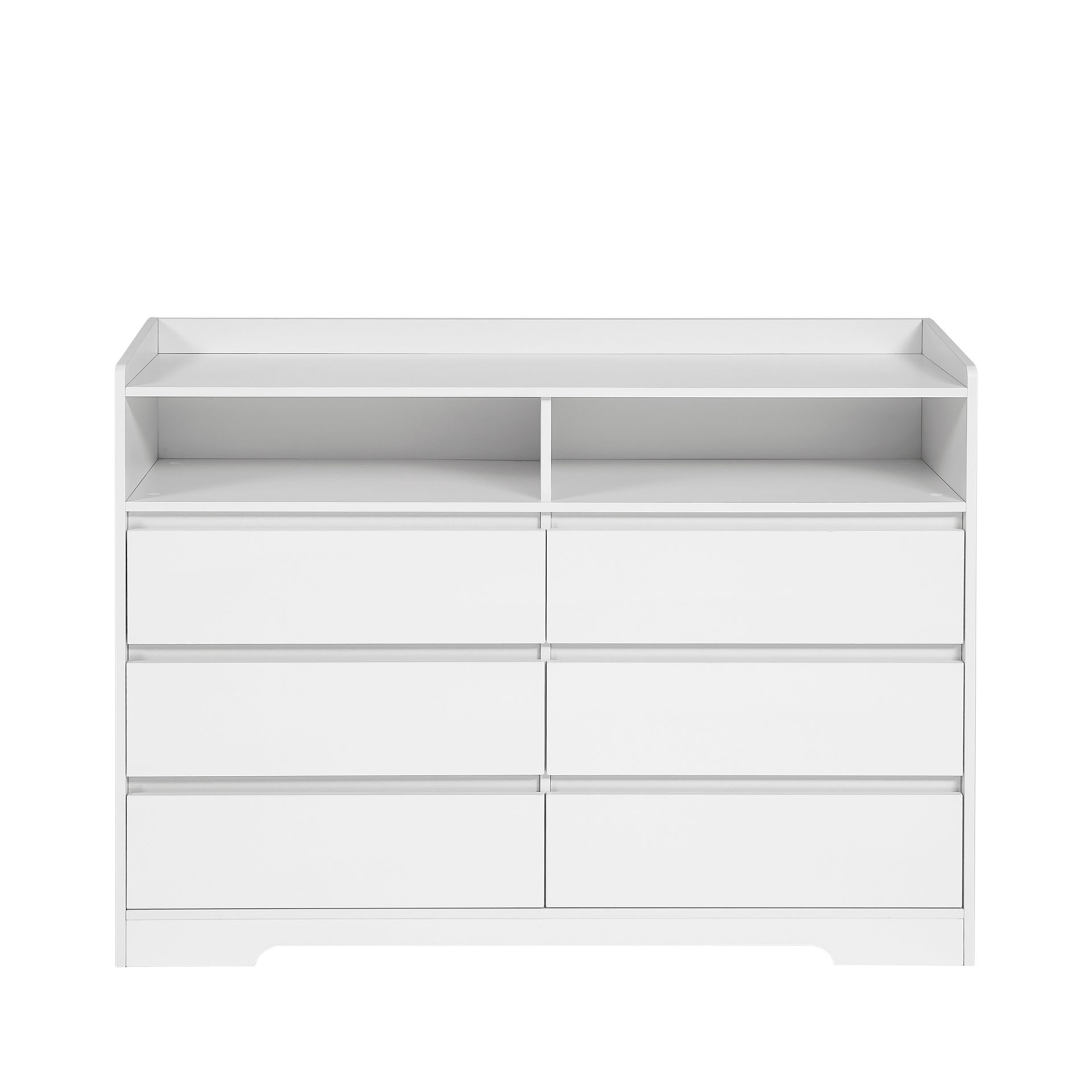 6 Drawer Dresser For Bedroom With LED Lights, Sturdy Frame - White - Image 14