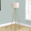 Lighting, Floor Lamp, Brass Metal, Contemporary - Ivory - Image 7