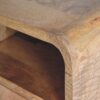 Extra Mini Wall Mounted Curved Nightstand With Open Slot - Brown - Image 9