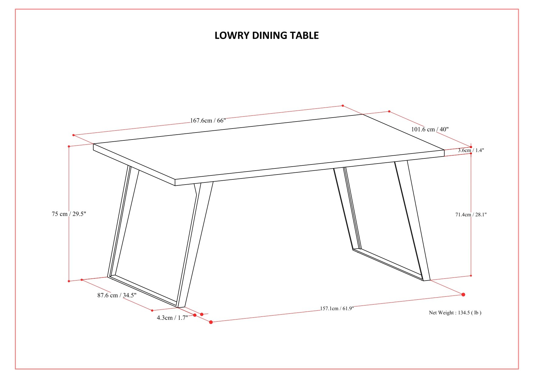 Lowry - Dining Table - Brown - Wood - Image 3