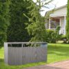 Garbage Bin Shed Stores 3 Trash Cans Metal Outdoor Bin Shed For Garbage Storage, Stainless Galvanized Steel, Bin Shed For Garden Yard Lawn - Gray - Image 6