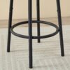 3 Piece Round Dining Table, Two-Level Small Dining Table With Storage, Bar Table, Two Upholstered Bar Chairs With Backrest - Antique Brown / Black - Image 7