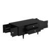 Modern Rectangle Coffee Table With Four Drawers, Wood Coffee Table With Metal Handles And Four Solid Wood Legs For Living Room - Black - Image 10
