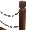 Wooden Arc Footbridge With Chain Railings For Backyard Creek Stained 5 Ft - Brown - Image 8