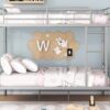 Full Over Full Metal Bunk Bed - Sliver - Image 14