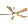 Modern Ceiling Fan With 22W LED Light And Remote Control 5 ABS Blades For Living Room - White - Image 2