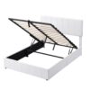 Full Size Upholstered Platform Bed With A Hydraulic Storage System - White - Image 3