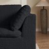 Cloud L Shape Modular Sectional Sofa With Ottoman, 3 Seater Convertible Couch - Black - Image 7
