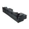 Modern Upholstered Corduroy Fabric Sofa With 3 Footstools And Pillows, 4 Seater - Gray - Image 16