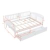 Full Size Daybed With 2 Drawers, Slat Support - White - Image 9