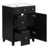 Bathroom Vanity Cabinet With Sink - Black - Image 14
