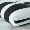 2 Piece High Back Patio Chair Cushion Set, Tufted Adirondack And Rocking Chair Cushions For Garden, Porch Or Office Use - Black / White - Image 6