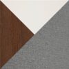 Dakota Charlotte - 5 Piece Contemporary Dining Set - White / Brown / Light Gray - Image 5