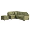 Sleeper Sofa Bed, 2 In 1 Pull Out Sofa Bed L Shape Couch With Storage Ottoman For Living Room, Bedroom Couch And Small Apartment - Green - Image 10