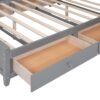 Full Size Bed With All In One Cabinet And Shelf - Gray - Image 8