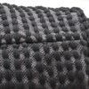 River - Handcrafted Cylindrical Pouf With Water Resistant Fabric - Black - Image 4